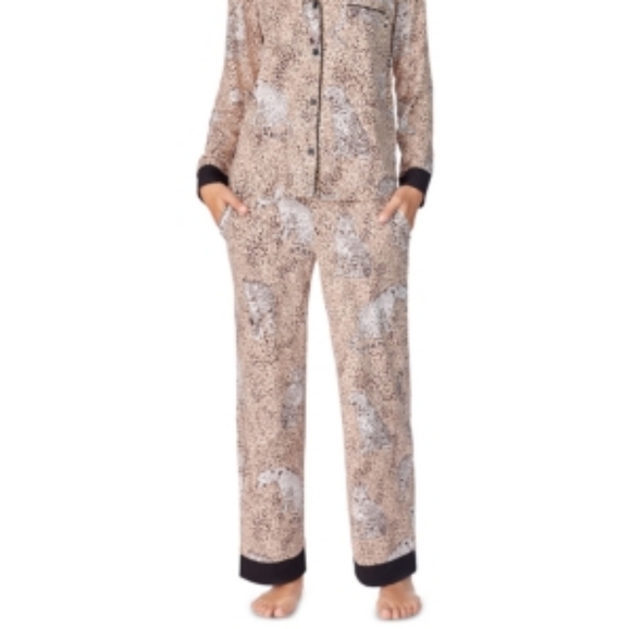 Sold Dkny Women's soft Printed Jersey Shirt & Pants Pajamas SET XL - Picture 3 of 5